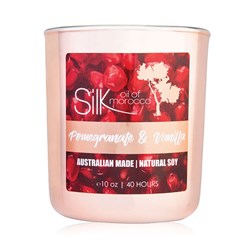 Natural Soy Candle- Pomegranat + Vanilla - Rose Gold Jar